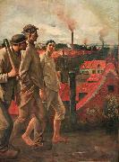 Constantin Meunier Return from the Mine oil on canvas